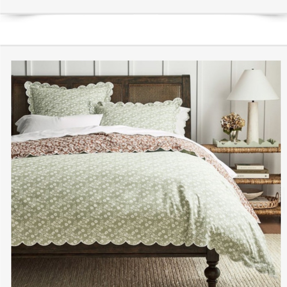 Pottery Barn x Julia B collab scalloped Floral Duvet Cover